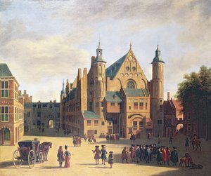 Une place de ville à Haarlem