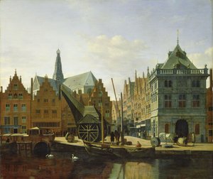 Vue du Spaarne à Haarlem, 1667 - Gerrit Adriaensz Berckheyde
