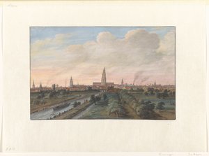 Vue de la ville de Groningue - Gerrit Battem
