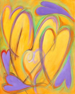 G Hearts 11, 2016 (acrylique sur toile)