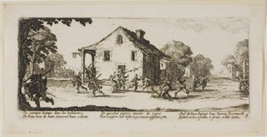 Scène de pillage, planche 4 de Les grandes misères de la guerre - Gerrit Lucasz van Schagen