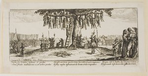 La pendaison, onzième planche des Grandes misères de la guerre - Gerrit Lucasz van Schagen