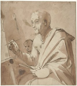 Peintre devant son chevalet