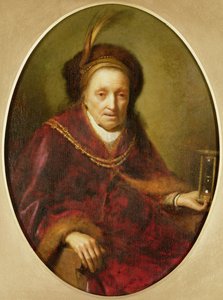 Une vieille femme avec un sablier