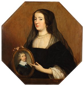 Amalie von Solms (1602-1675) in Witwentracht - Gerrit van Honthorst