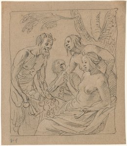 Diane et deux nymphes recevant des cadeaux d