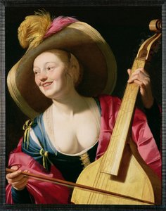 Le joueur de viole de gambe - Gerrit van Honthorst