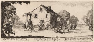Scène de pillage - Gerrit van Schagen after Jacques Callot