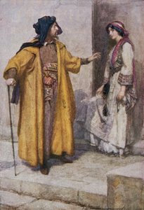 Shylock lui donna ses clés et lui demanda de garder la maison, illustration de 