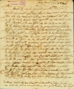Lettre signée Gertrude Joan Senf, Rocky Mount, à Thomas Jefferson, 11 septembre 1806 - Gertrude Joan Senf
