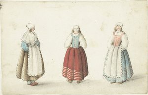Trois femmes debout - Gesina ter Borch
