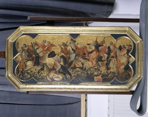Scène de bataille avec chevaliers orientaux