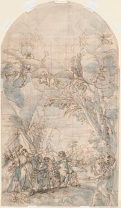 Les espions revenant de Canaan - Giacinto Calandrucci
