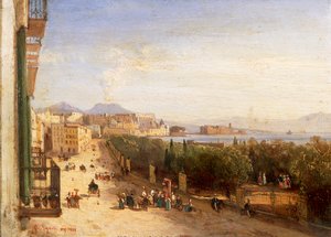 Riviera di Chiaia depuis le Palais Esterhazy - Giacinto Gigante