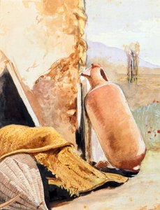 Nature morte avec cruche et paysage