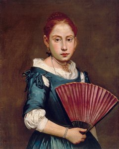 Jeune fille avec éventail, vers 1740, par Giacomo Ceruti