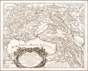 Carte de la Petite Tartarie de 1684 par Giacomo Cantelli da Vignola - Giacomo Cantelli
