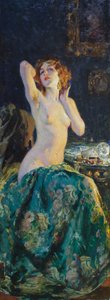 Regardant dans le miroir