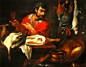 Cuisinier dans un garde-manger