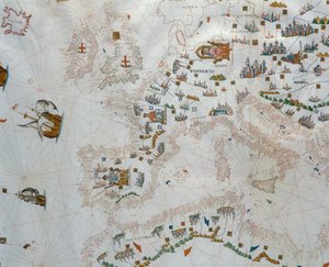 Une carte nautique, 1564 - Giacomo Maggiolo