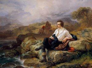 Lord Byron sur le rivage de la mer hellénique, par Giacomo Trecourt