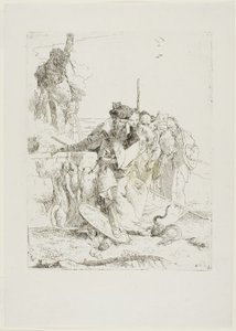 Six Personnes Regardant un Serpent, de Scherzi - Giambattista Tiepolo