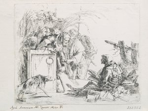 La visite à la mort. De la série Capriccios - Giambattista Tiepolo