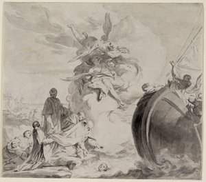 La tête de Saint Torpe sauvée par des anges et restaurée à l