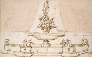 Conception pour une fontaine, fin du 16ème siècle