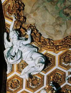 Détail de la décoration baroque, Église de Saint André au Quirinal, architecte Gian Lorenzo Bernini, Rome