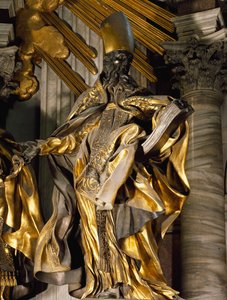 Saint Augustin, détail de la Chaise de Saint Pierre