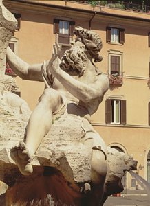 La Fontaine des Quatre-Fleuves, (détail) - Gian Lorenzo Bernini