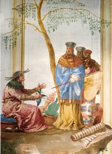 (détail) fresque dans la salle chinoise, dans la Foresteria, 1757 - Giovanni Domenico Tiepolo