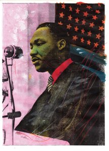 Portrait de Martin Luther King, 2011 (technique mixte)