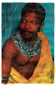 Portrait de Nelson Mandela, 2011 (technique mixte)