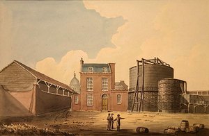 Vue des Usines à Gaz Phoenix, Bankside