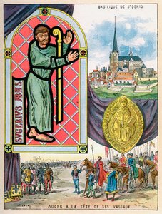 Abbé Suger, abbé-étatsman français, 1898 - Gilbert