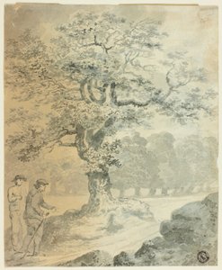 Paysage avec deux figures masculines - Gilbert Stuart Newton