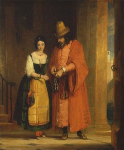 Shylock et Jessica du "Marchand de Venise", II, ii - Gilbert Stuart Newton