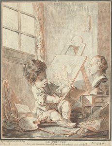 Enfant en tant que peintre dans un atelier