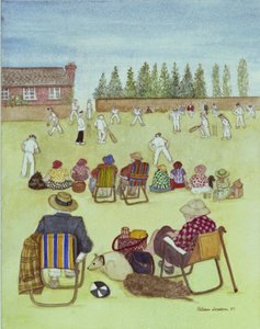 Cricket sur le vert, 1987 - Gillian Lawson
