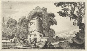 Paysage avec une tour (Twaalf landschappen met figuren)