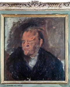 Portrait du poète italien Giuseppe Ungaretti. Peinture de Gino Bonichi dit Scipione - Gino (1904 33) Bonichi