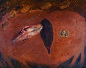 Nature morte avec soles et pièce de monnaie