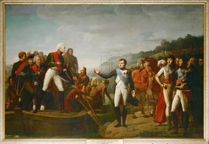 Adieux de Napoléon Ier et du tsar Alexandre Ier à Tilsit en 1807 ...