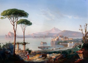 Vue de la baie de Pouzzoles avec Capo Miseno et Ischia en arrière-plan