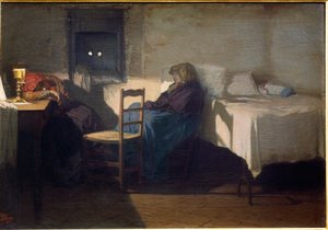 Le gardien veillant sur le bébé trouvé