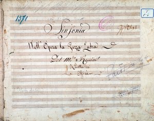 Première page de la partition de La gazza ladra (La Pie voleuse) de Gioacchino Rossini