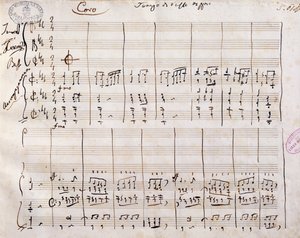 Partition manuscrite de Gioacchino Rossini
