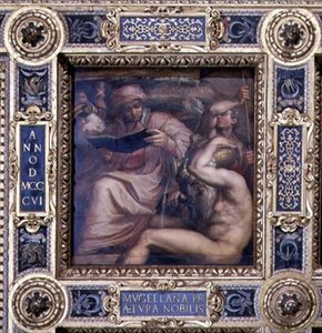Allégorie de la région du Mugello du plafond du Salone dei Cinquecento